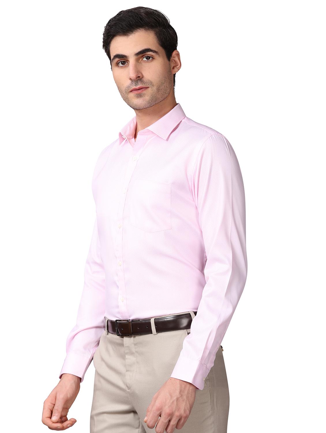 pink self design formal shirt - 17738162 -  Standard Image - 1