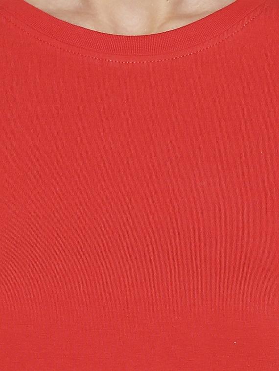 round neck solid tee - 17738287 - Standard Image - 4