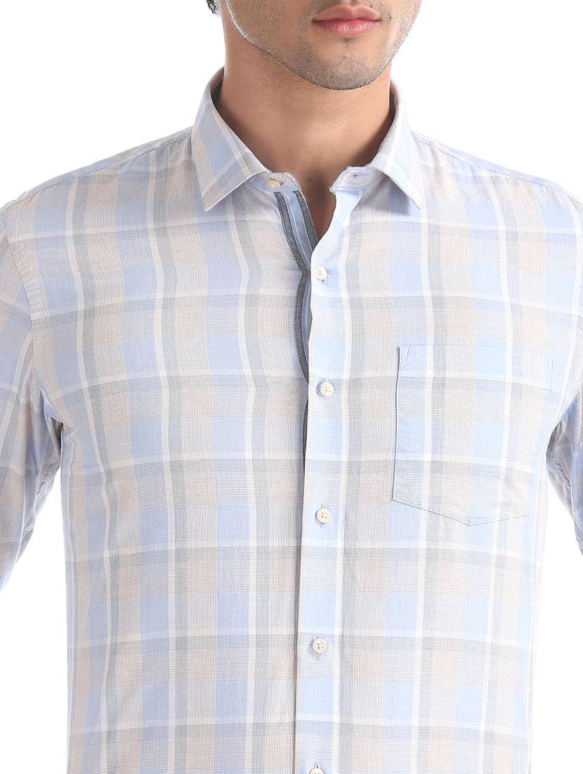 blue checkered formal shirt - 17739417 -  Standard Image - 4