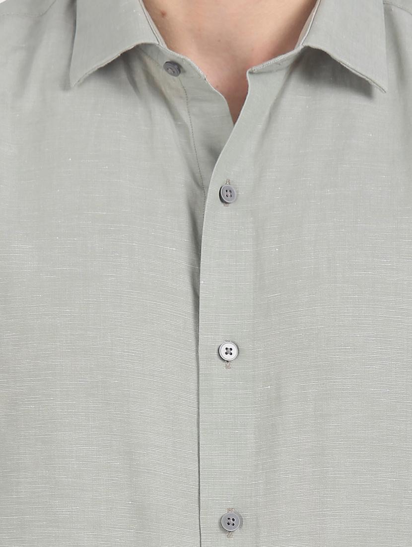 grey self design formal shirt - 17739430 - Standard Image - 4