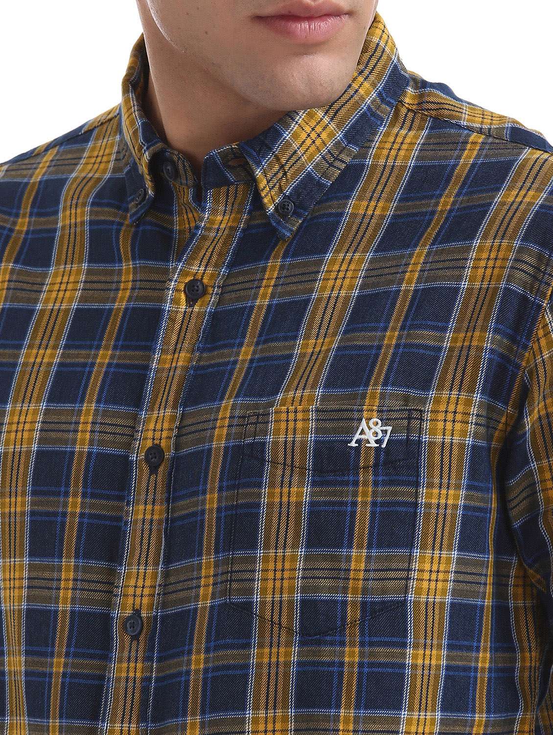 blue checkered casual shirt - 17739564 - Standard Image - 4