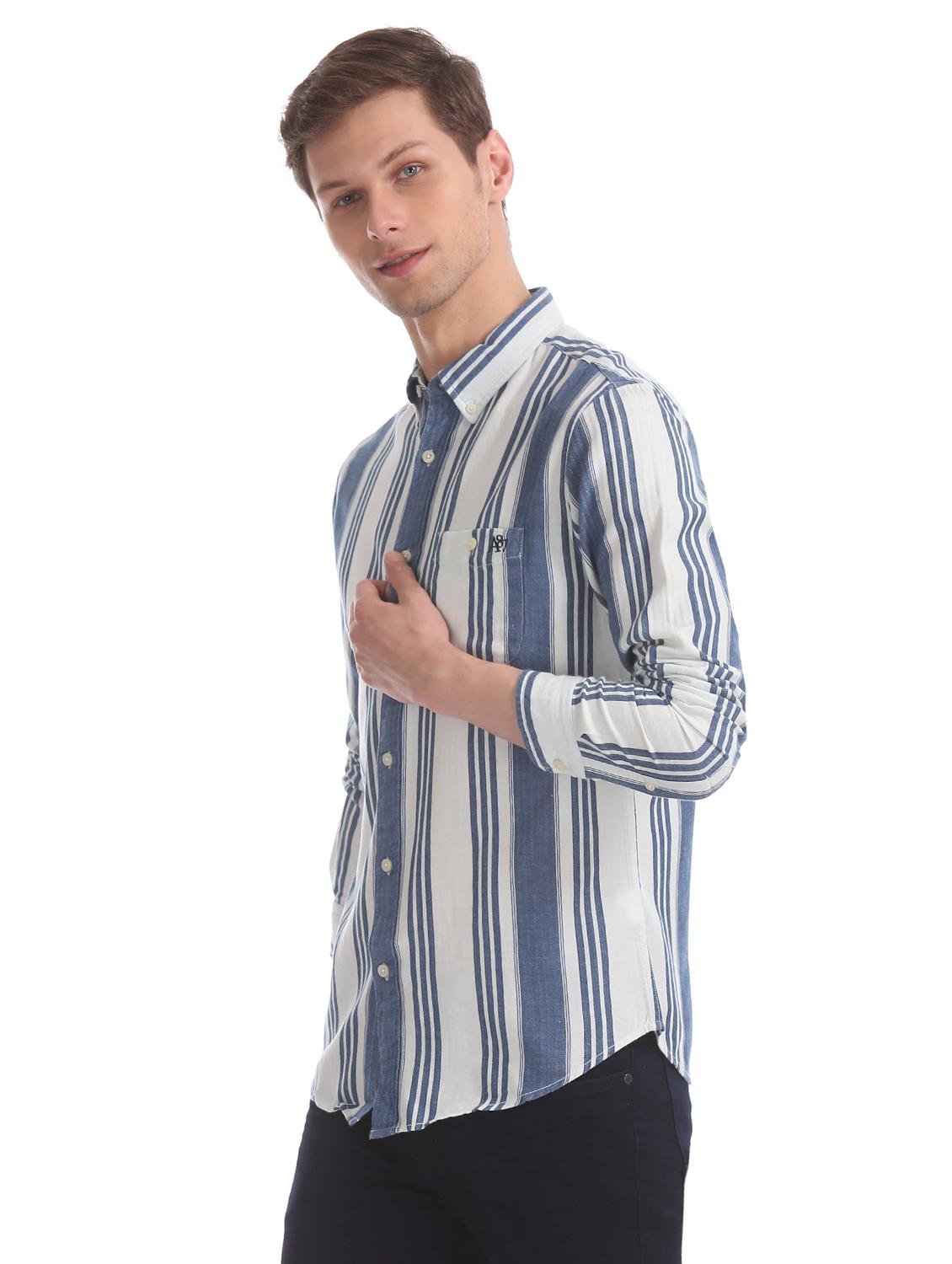 white striped casual shirt - 17739571 -  Standard Image - 1