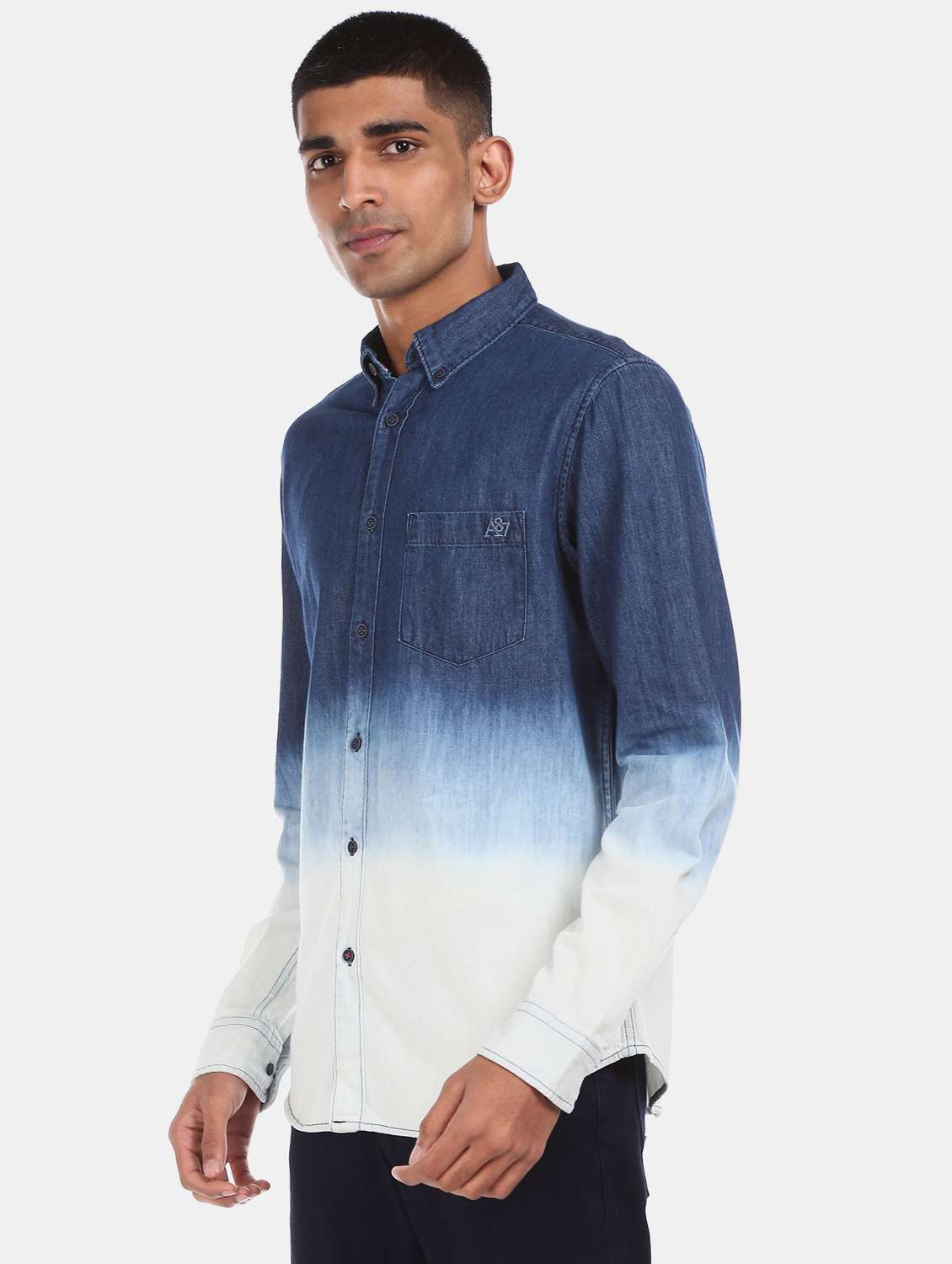 blue ombre casual shirt - 17739572 -  Standard Image - 1
