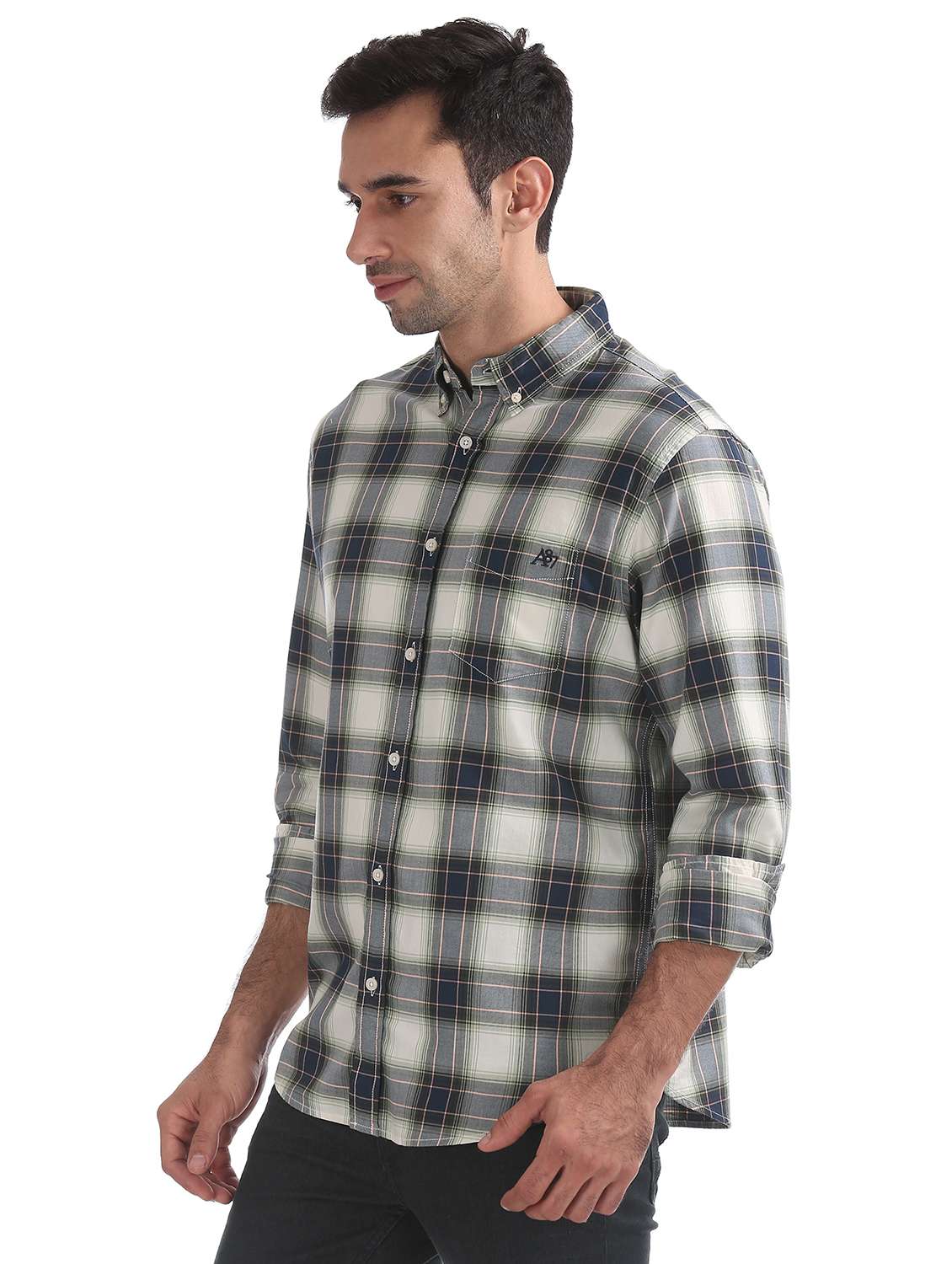 multi colored checkered casual shirt - 17739830 - Standard Image - 1