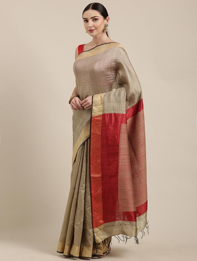 solid bhagalpuri saree with blouse