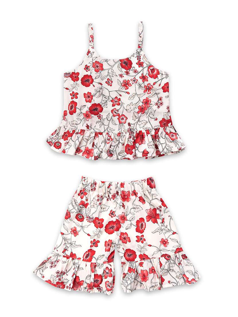 floral top with shorts set - 17740428 - Standard Image - 1