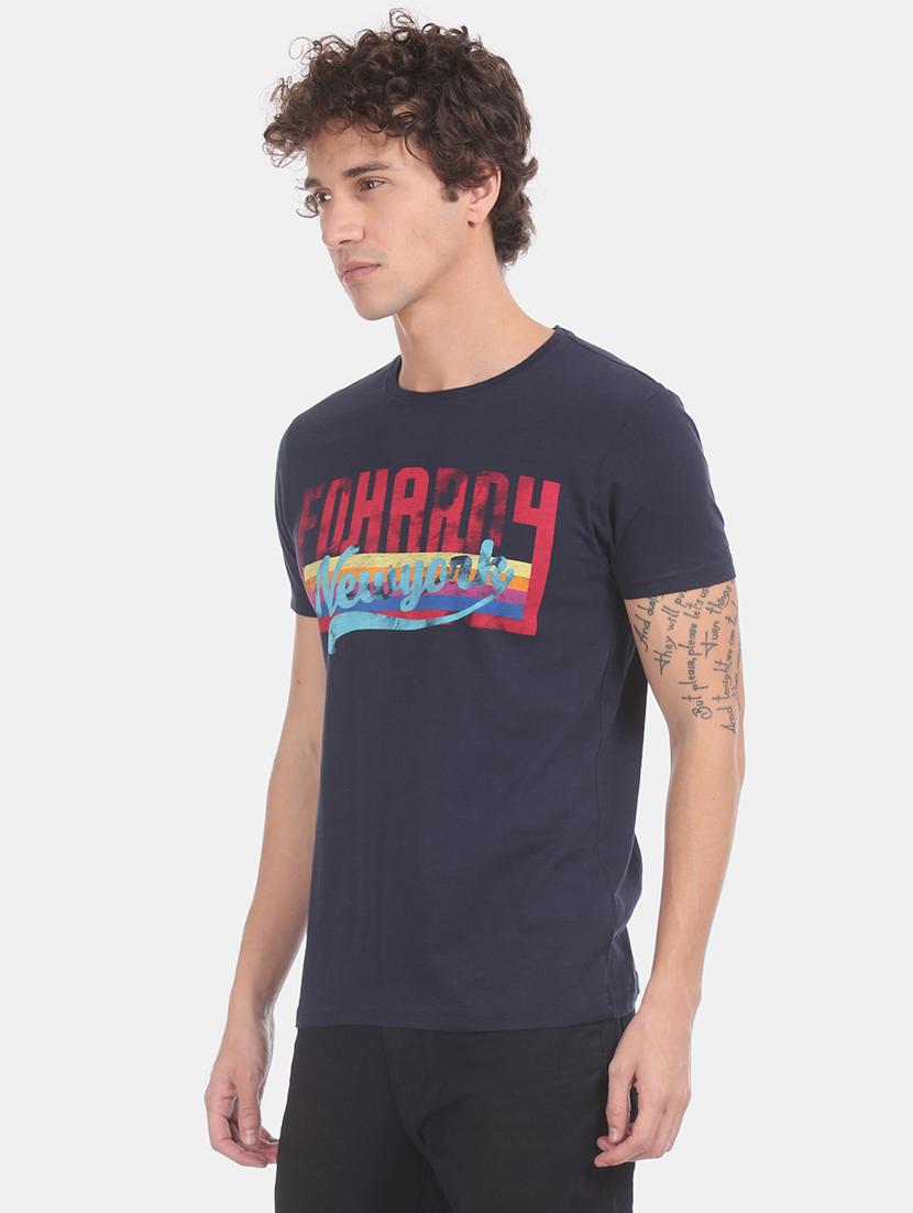 blue chest print t-shirt - 17740751 -  Standard Image - 1