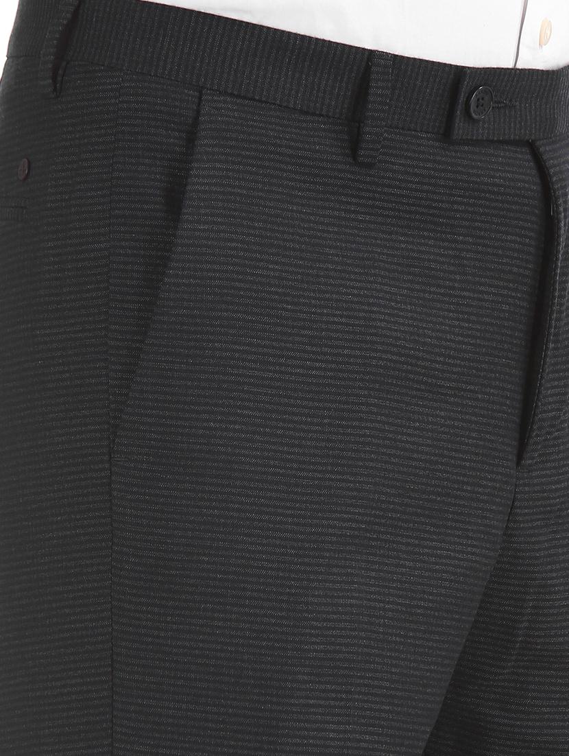 blue striped flat front formal trouser - 17741796 - Standard Image - 4