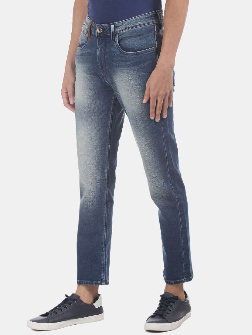 blue stone washed denim jeans  - 17742347 -  Standard Image - 1