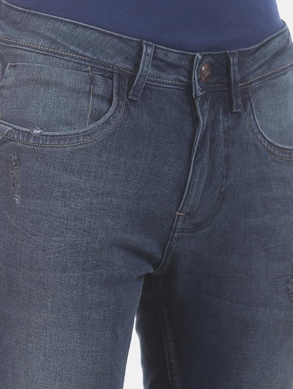 blue stone washed denim jeans - 17742374 - Standard Image - 4