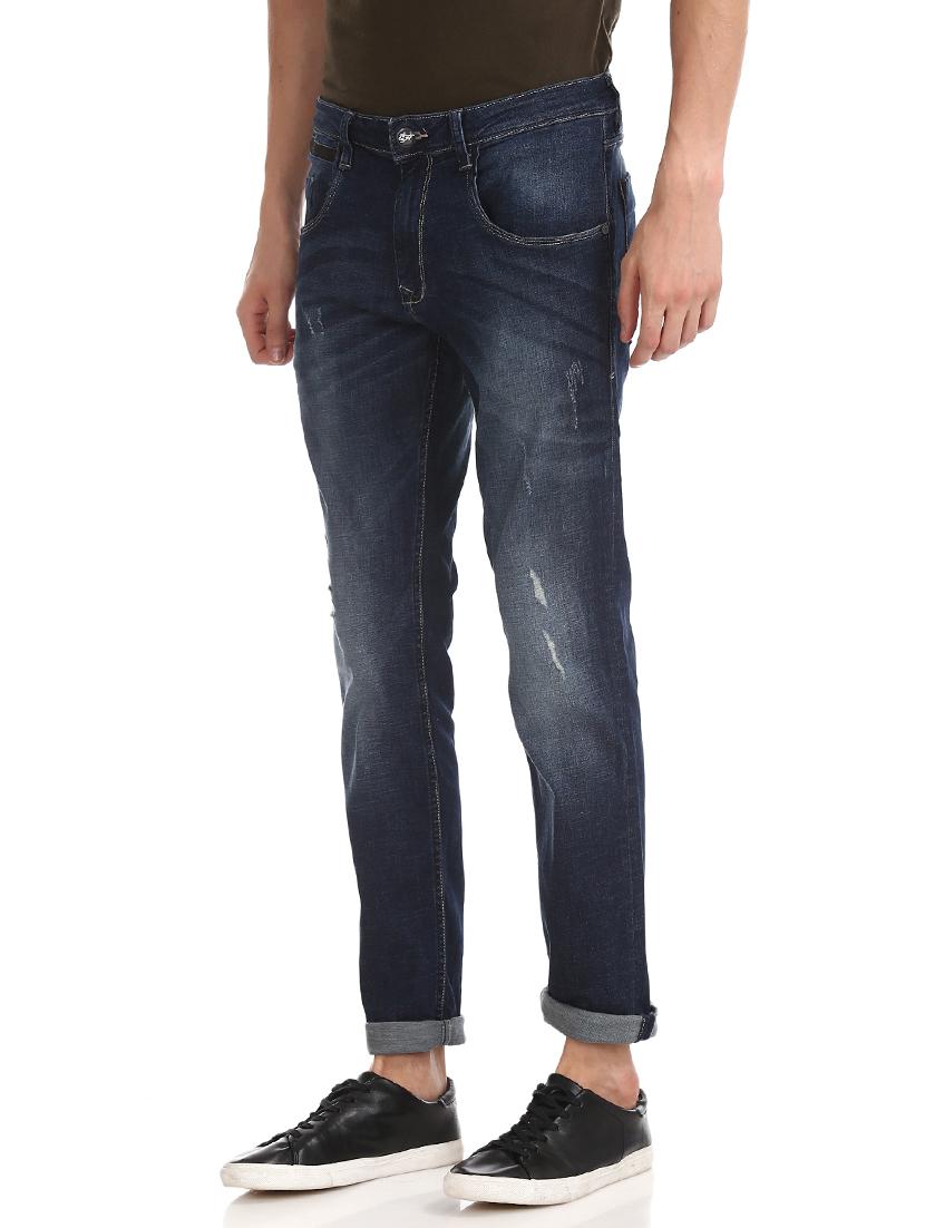 blue distressed denim jeans - 17742392 -  Standard Image - 1