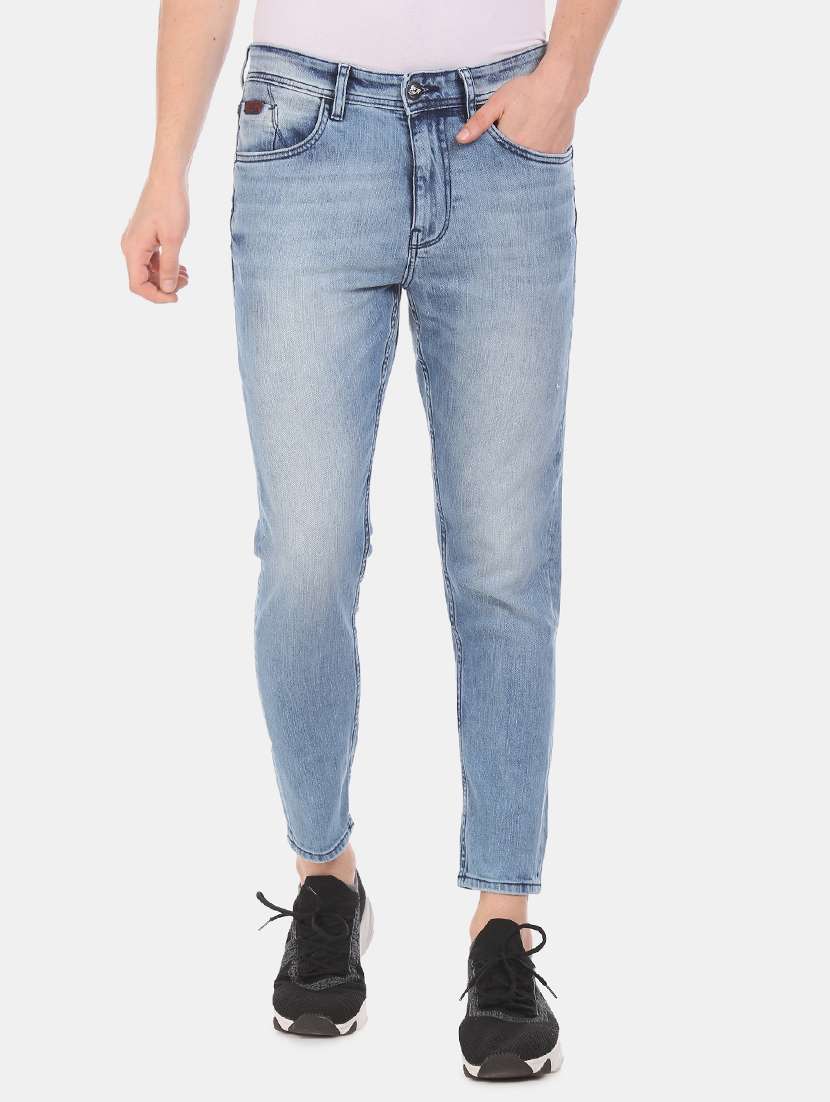 blue light washed jean