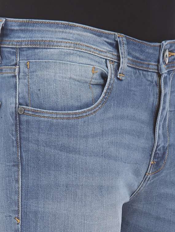 blue light washed denim jeans - 17742475 - Standard Image - 4