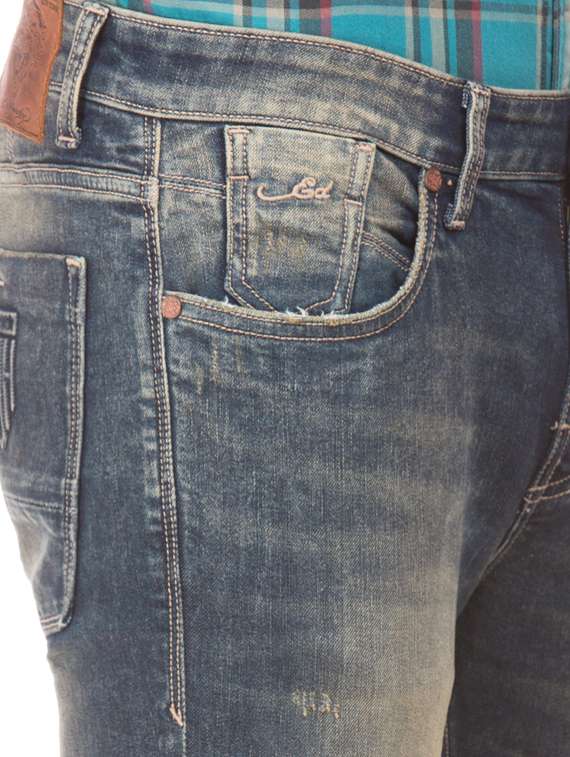 blue light washed denim jeans - 17742521 - Standard Image - 4