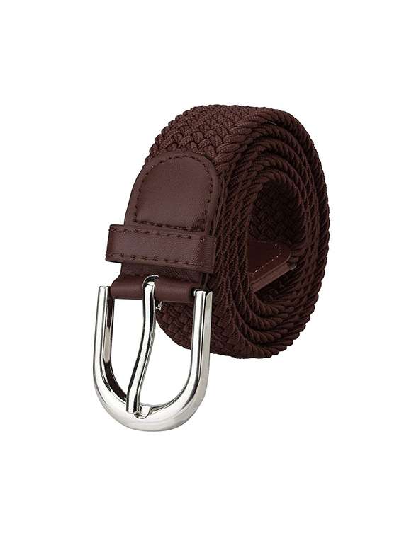 maroon fabric belt