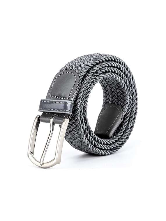 grey fabric belt