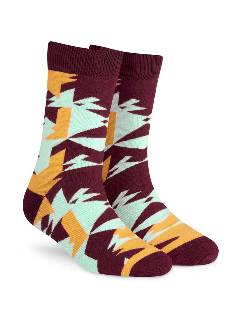 men printed full length socks 