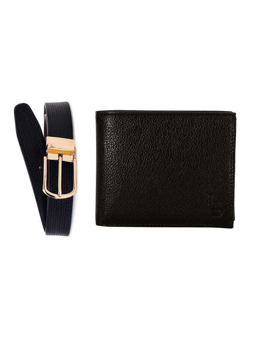 black leather gift combo