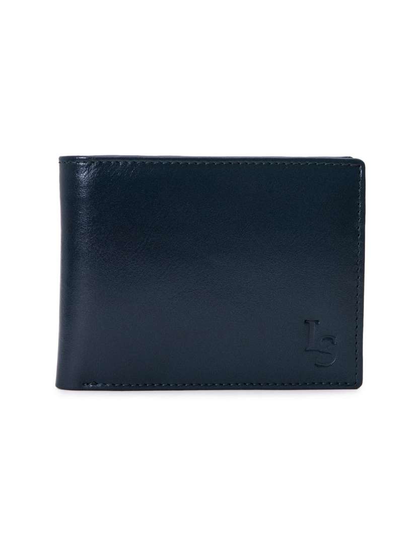 blue leather wallet