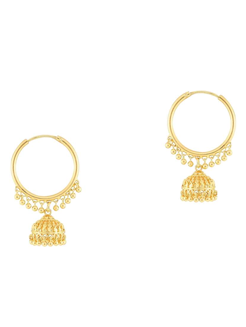 gold brass balli earrings - 17743978 -  Zoom Image - 0