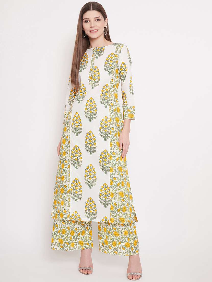 printed kurta palazzo set
