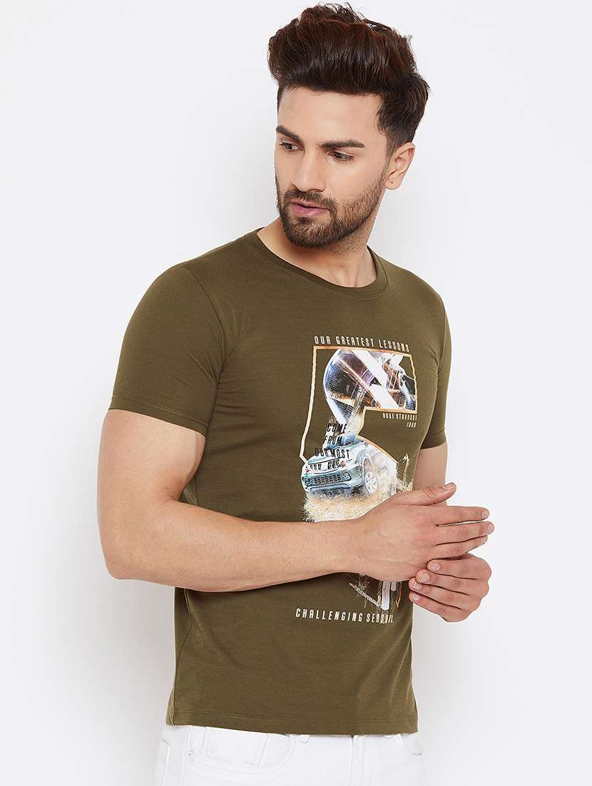 brown printed t-shirt - 17745648 -  Standard Image - 1