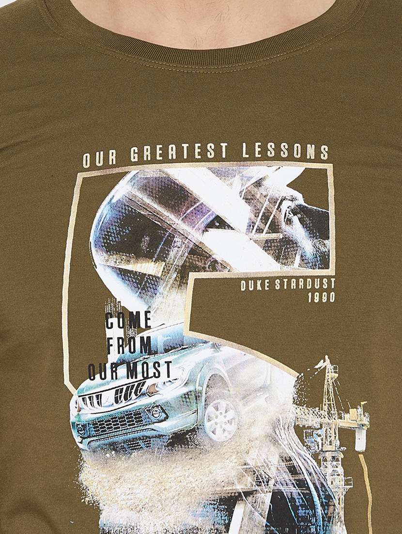 brown printed t-shirt - 17745648 - Standard Image - 4