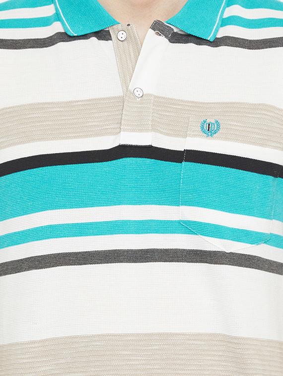 blue striped polo t-shirt - 17745656 - Standard Image - 4