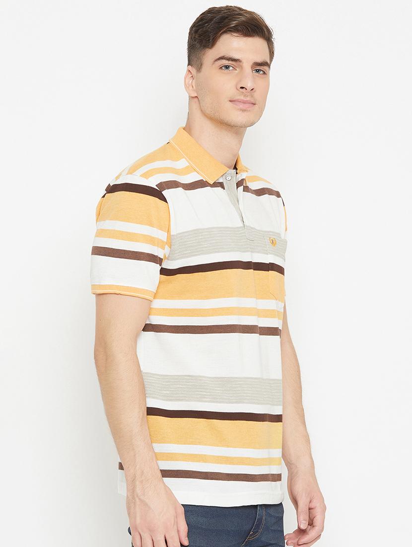 yellow striped polo t-shirt - 17745701 -  Standard Image - 1