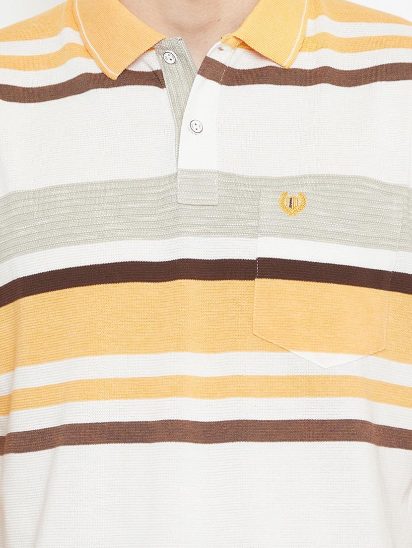 yellow striped polo t-shirt - 17745701 - Standard Image - 4