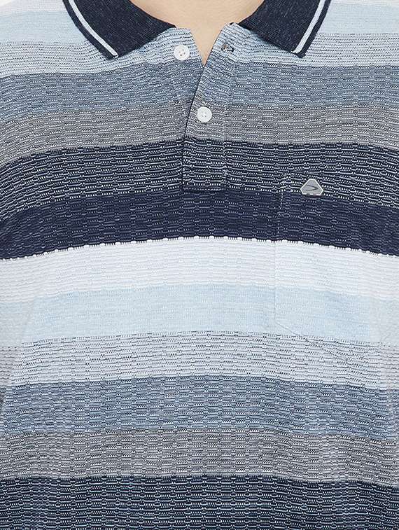 blue striped polo t-shirt - 17745709 -  Standard Image - 4