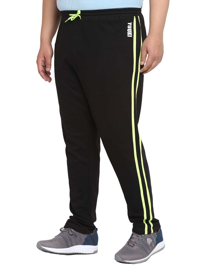 black side taped full length track pant - 17746045 -  Standard Image - 1
