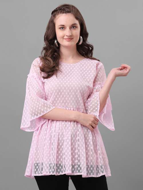 tie back dobby top  - 17748598 -  Standard Image - 0