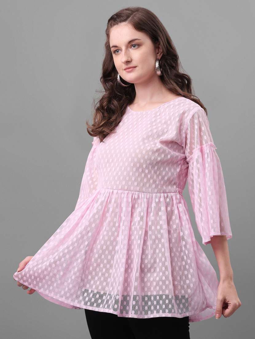 tie back dobby top  - 17748598 -  Standard Image - 1