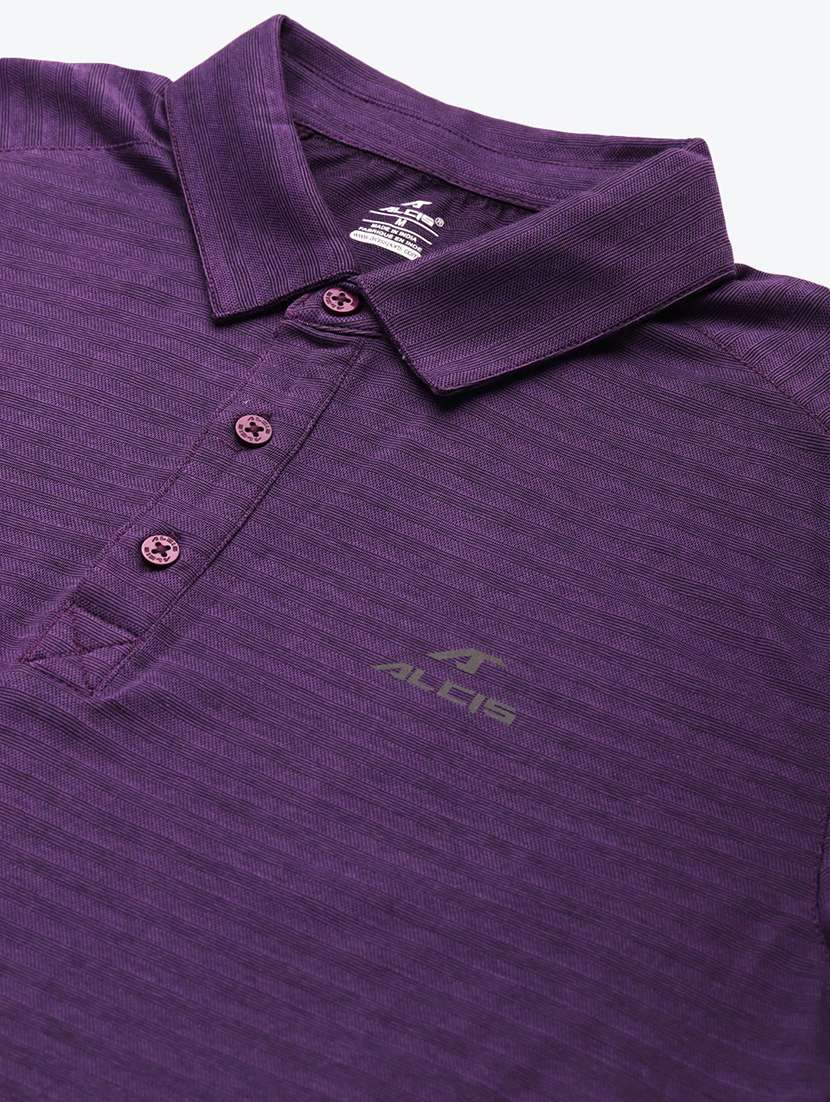 purple striped polo t-shirt - 17749514 -  Standard Image - 4
