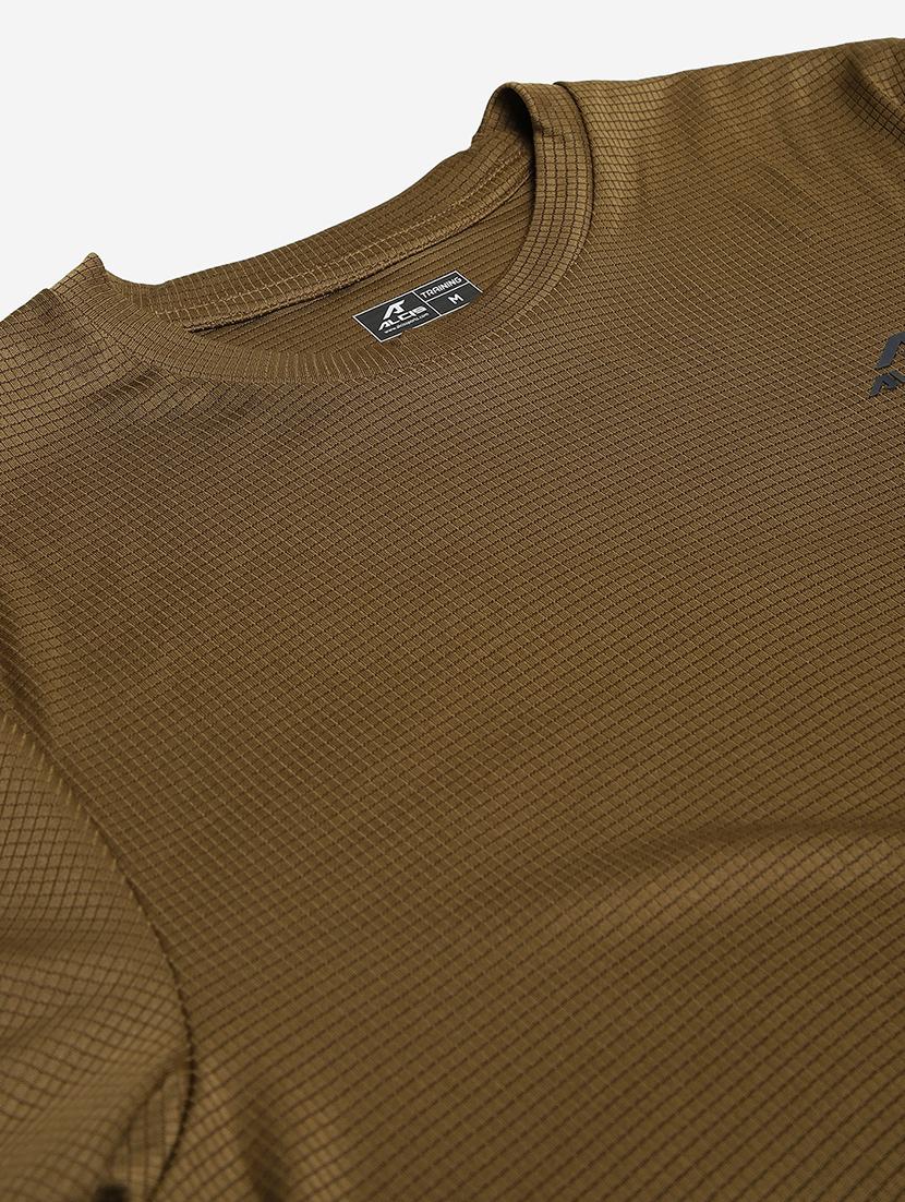 olive green self design t-shirt - 17749577 - Standard Image - 4