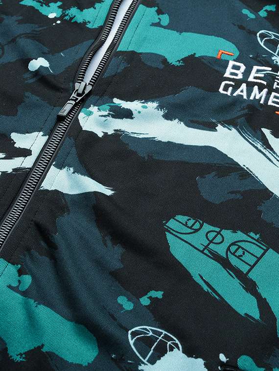 navy blue camouflage printed casual jacket - 17749690 -  Standard Image - 4