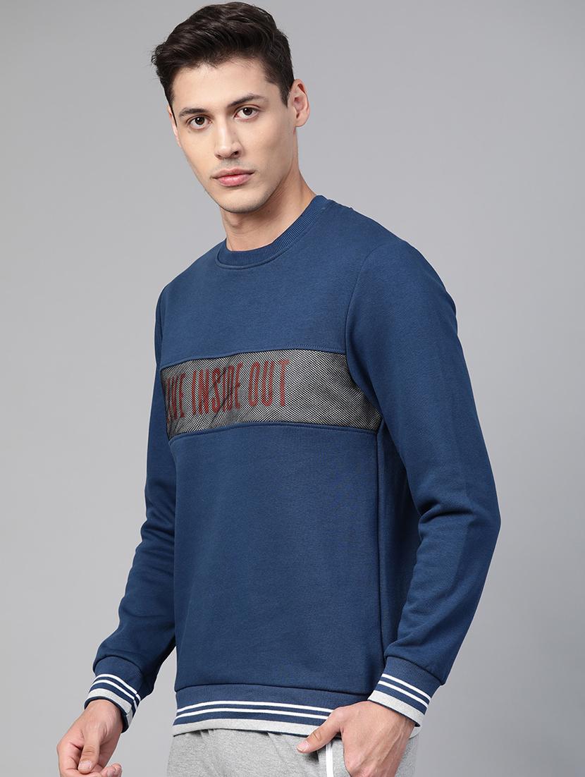 blue printed cut & sew sweatshirt - 17749711 - Standard Image - 1