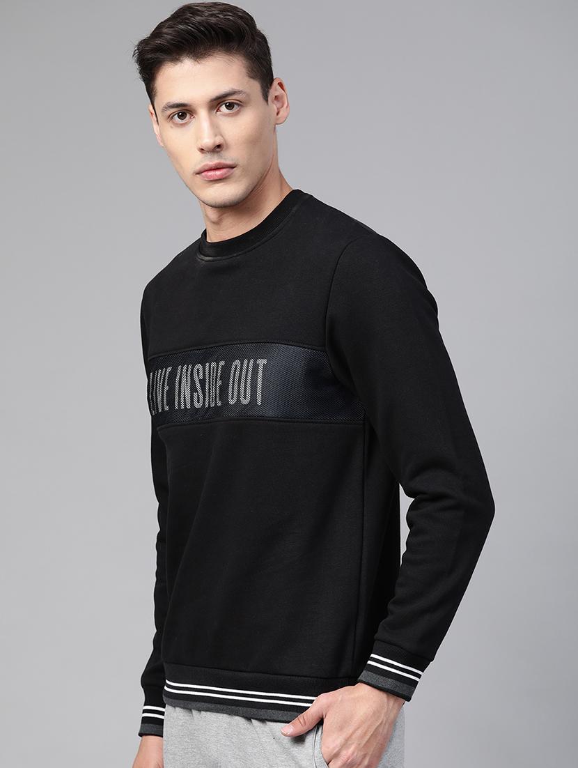 black printed cut & sew sweatshirt - 17749712 - Standard Image - 1