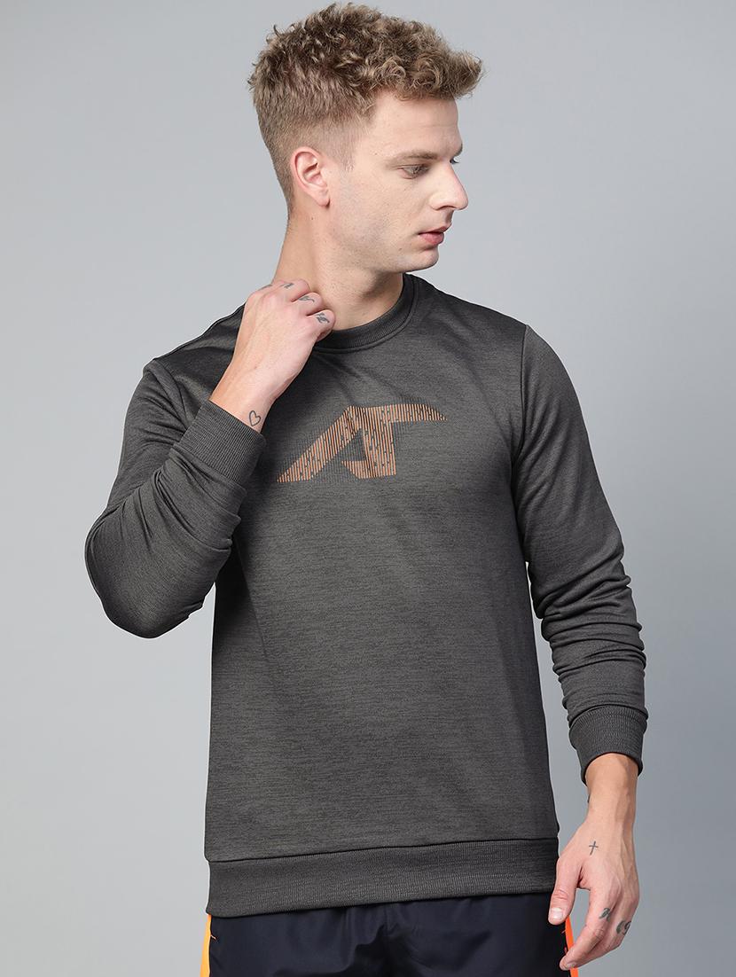 grey printed sweatshirt