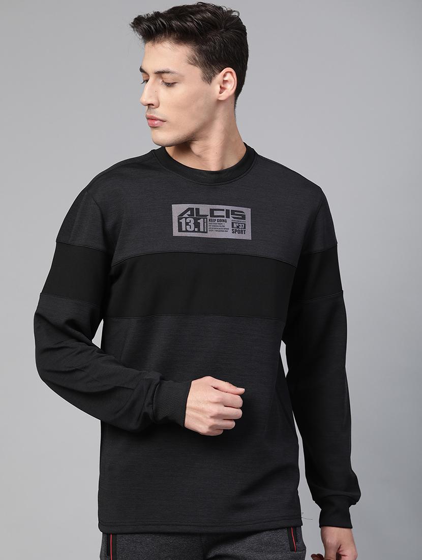 grey printed cut & sew sweatshirt - 17749722 - Standard Image - 1