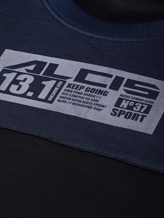 navy blue printed cut & sew sweatshirt - 17749723 - Standard Image - 4