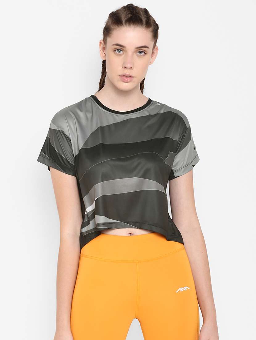 high rise printed tee 