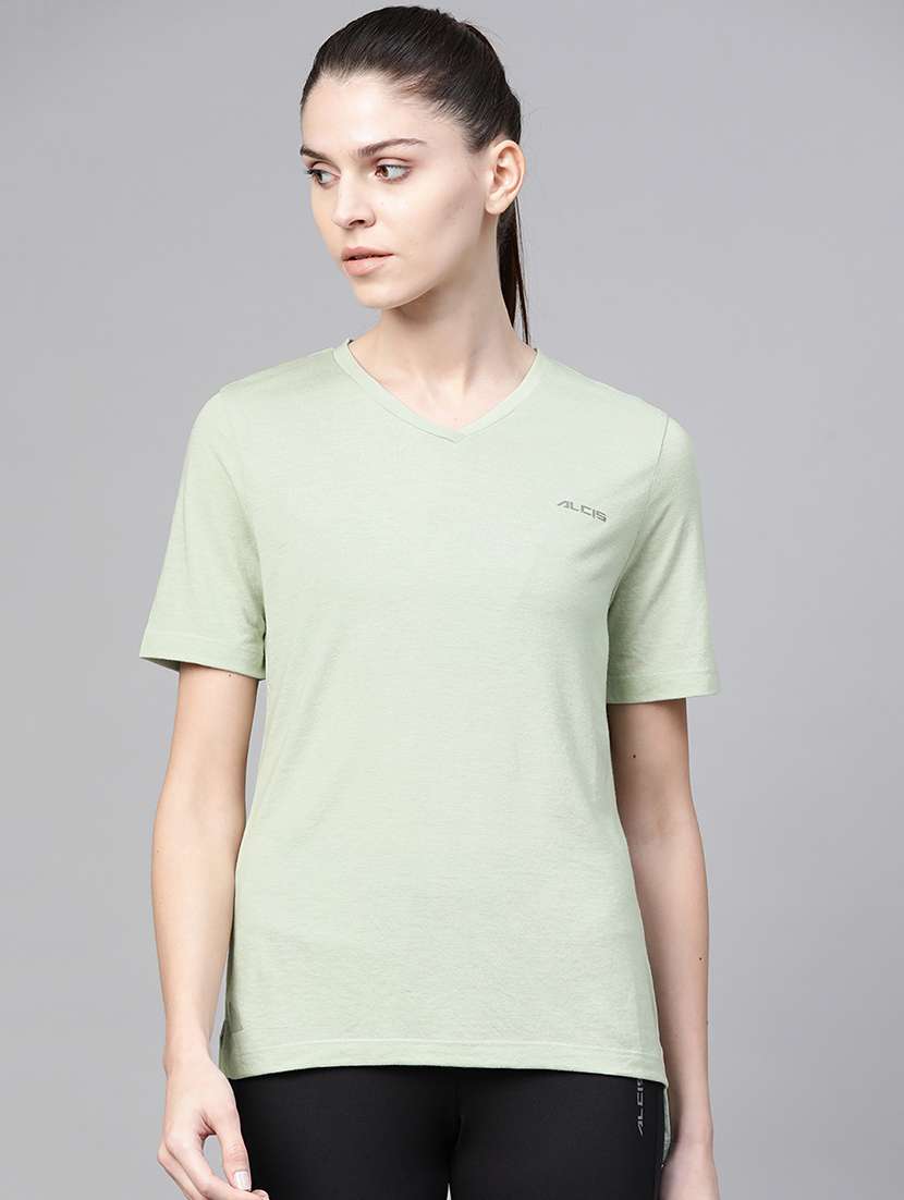 v neck solid tee 