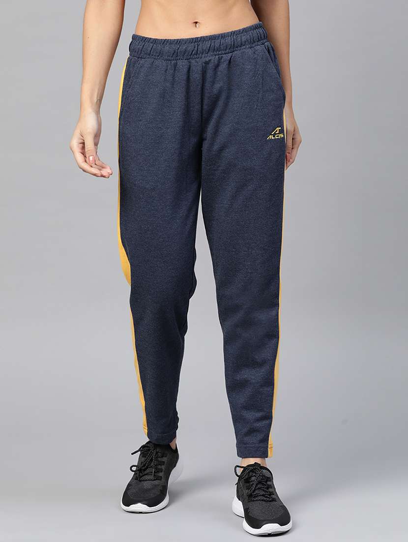 side tape mid rise track pants 