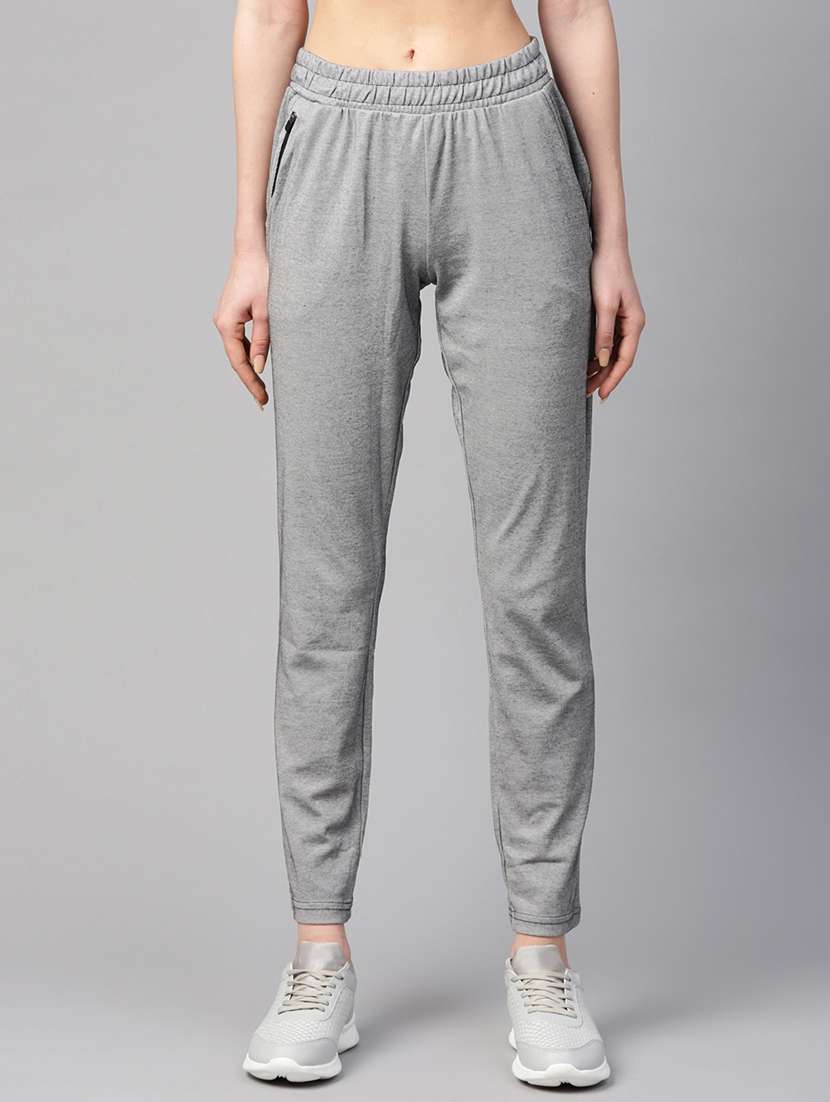 high rise printed track pants