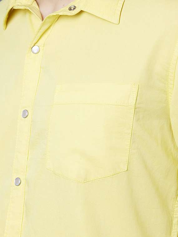 yellow solid casual shirt - 17750276 -  Standard Image - 4