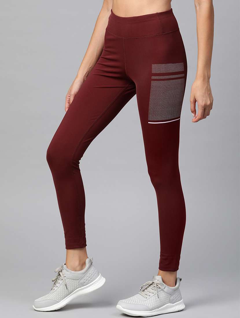high rise color block leggings - 17750630 - Standard Image - 1