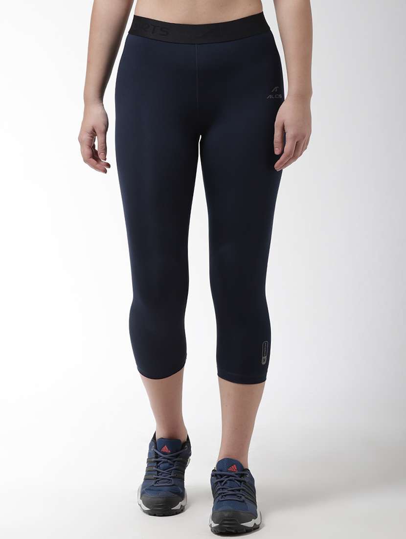 navy blue polyester leggings