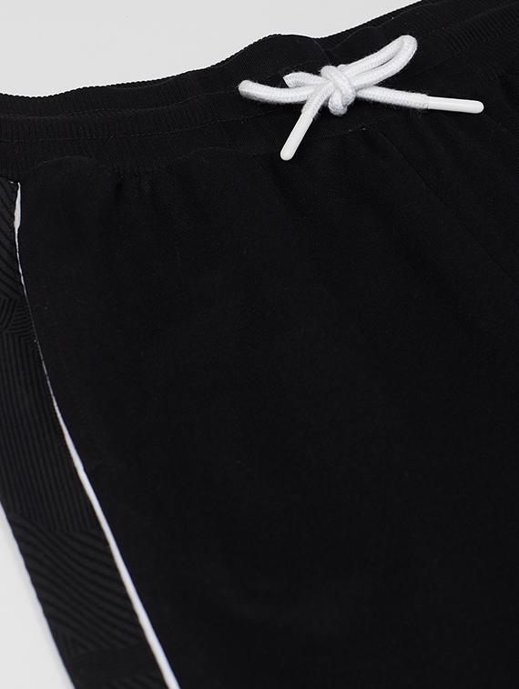 black cotton track pants - 17750662 - Standard Image - 4